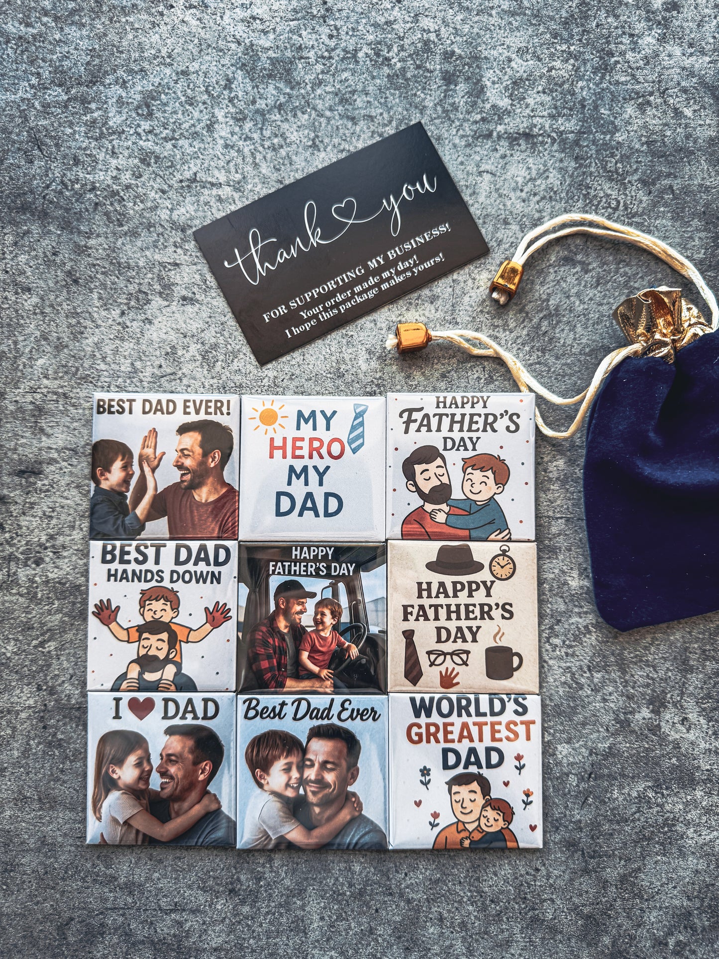 Custom Photo Magnets – Set of 6-15 Square Magnets