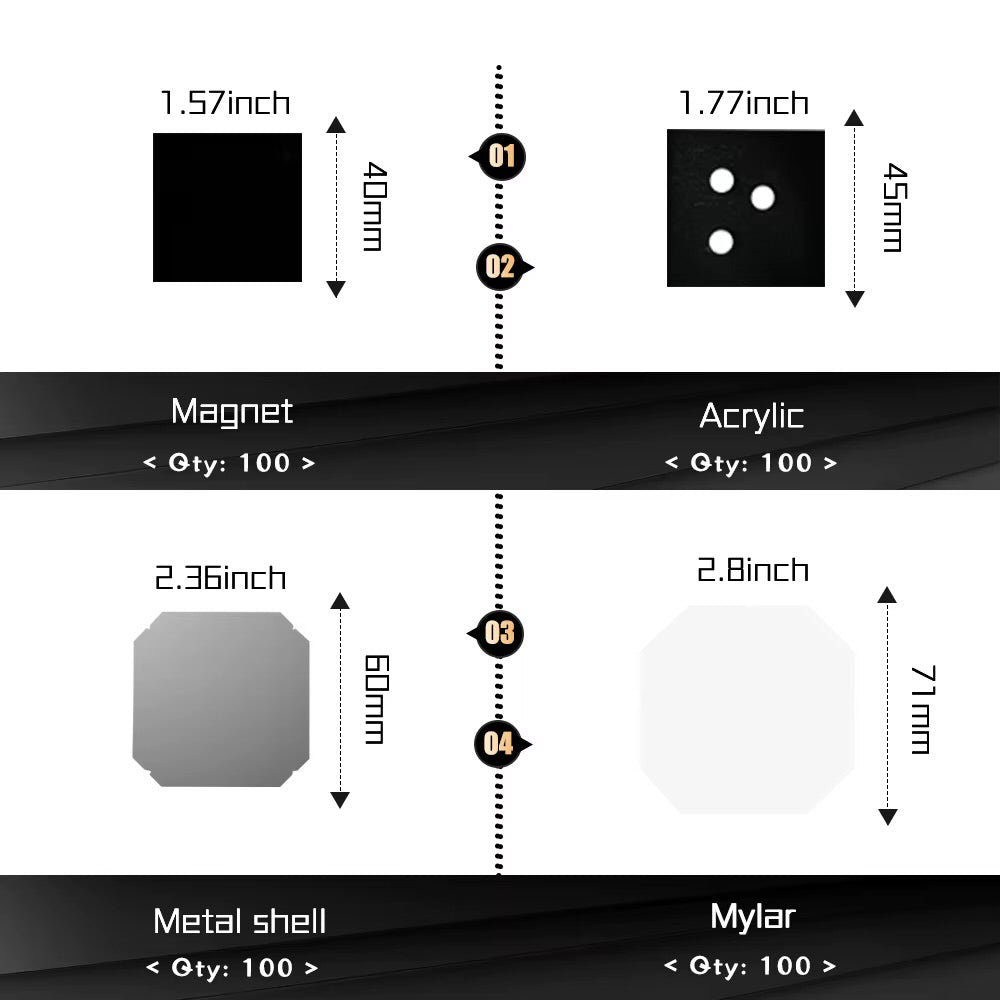 Magnet Button Maker Machine Set 2x2" (Machine+Cutter+100 Magnets supplies)